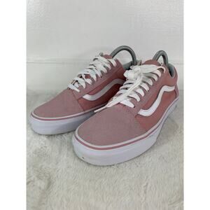 Vans Old Skool Women’s Size 8 Pink Suede Canvas Skate Shoes Low Top